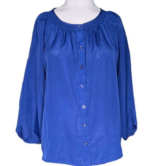 Forever 21 size small button down peasant top - Picture 1 of 9